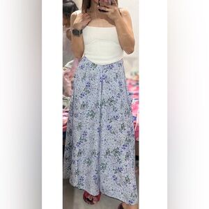 Zara floral skirt cottagecore fairy purple XS